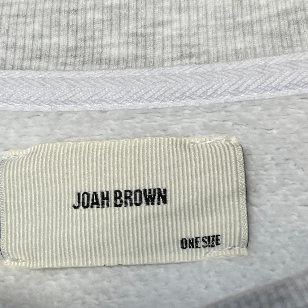 Joah Brown crewneck Light Gray cropped sweatshirt One size - Picture 3 of 7